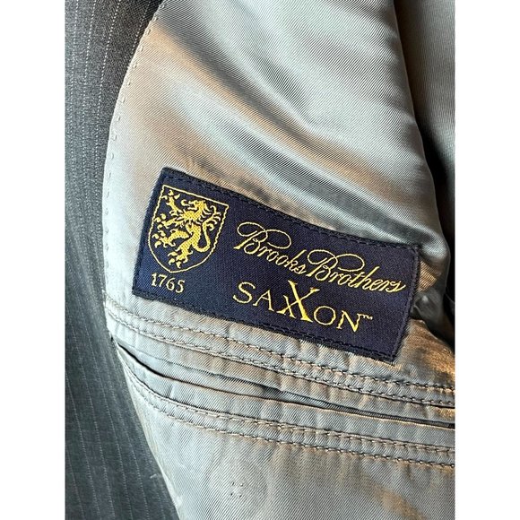 Brooks Brothers 1818 Madison Mens Wool Blazer Jacket Coat Gray 39R/W33 - Picture 8 of 10